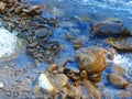 Rocks and water