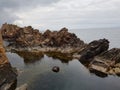 Rocks water sea sweden cliffs coldwater freshair Royalty Free Stock Photo