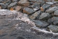 Rocks and wave at the sea side Royalty Free Stock Photo