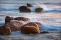 Rocks and waves Royalty Free Stock Photo