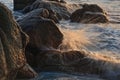 Rocks and waves Royalty Free Stock Photo