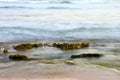 Rocks and waves Royalty Free Stock Photo