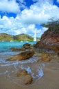 Rocks, Waves & Yachts, Falmouth Harbour, Antigua, West Indies
