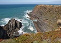 Rocks at the West coast, Algarve -Portugal Royalty Free Stock Photo