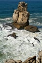 Rocks on the west coast in Portugal Royalty Free Stock Photo