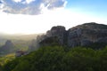 The rocks on which there are monasteries of Meteora Royalty Free Stock Photo