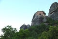 The rocks on which there are monasteries of Meteora Royalty Free Stock Photo