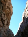 Rockscape in gorge in El Chorro