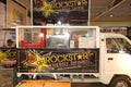 Rockstar energy drink mobile kiosk at Trans Sport Show in Megatrade Hall, Mandaluyong, Philippines