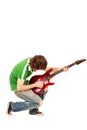 Rockstar playing solo Royalty Free Stock Photo