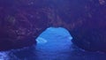 Rocky arch gate on icelandic peninsula