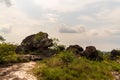 Rocky area of natural caves in the Colombian Amazon