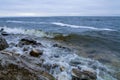 Rocky bank of the Volga near the Zhiguli Mountains