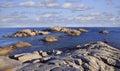 Rocky Bay and islands of Saint Lawrence Estuary in Riviere-au-Tonnerre area, Cote-Nord, Quebec