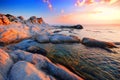 Rocky beach - Portokali (Kavourotripes) Beach Royalty Free Stock Photo