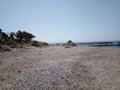 Rocky beach Akra Kastrosykia Royalty Free Stock Photo