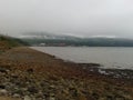 Rocky beach in the Bay of Nagaev in Magadan