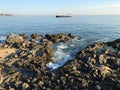 Rocky beach in Chile Royalty Free Stock Photo