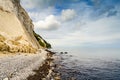 Rocky beach with cliff wall in Mons Klint in Denmark Denmark Royalty Free Stock Photo