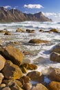Rocky beach at Kogel Bay in South Africa