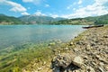 The rocky beach of Lake Turano