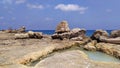 Rocky beach in Lattakia, Syria in summer