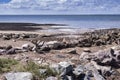 Rocky beach at low tide Royalty Free Stock Photo