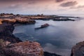 Rocky beach at morning Royalty Free Stock Photo