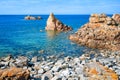 Rocky beach on Pink Granite Coast, Brittany, France