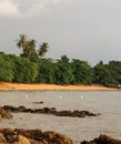 rocky beach scene in pulau sayak
