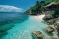 Rocky Beach Shoreline With Submerged Rocks Royalty Free Stock Photo