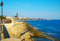 Rocky beach of Sliema, Malta Royalty Free Stock Photo