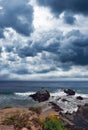 Rocky Beach on a Stormy Day in Malibu California