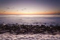 Rocky beach at Sunset