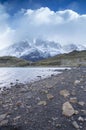 Rocky beach in Torres del Paine National Park, Chile Royalty Free Stock Photo