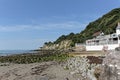 Beach and cafÃÂ© at Steephill Cove Royalty Free Stock Photo