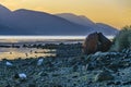 Rocky beach, ushuaia, tierra del fuego, argentina Royalty Free Stock Photo