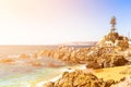 Rocky beach in Vina del Mar, Chile Royalty Free Stock Photo