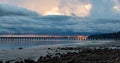 Rocky Beach and White Rock Pier on the West Coast of Pacific Ocean. Royalty Free Stock Photo