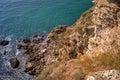 Rocky Black Sea coast of Bulgaria Royalty Free Stock Photo