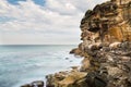 Rocky Bronte Beach in Sydney, Australia in long exposure