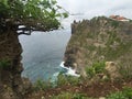 Rocky cliff and coast in Bali, Indonesia during summer