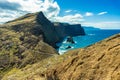 Rocky cliff on Ponta de Sao Lourenco, Madeira Island