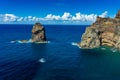 Rocky cliff on Ponta de Sao Lourenco, Madeira Island