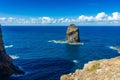 Rocky cliff on Ponta de Sao Lourenco, Madeira Island