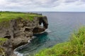 Rocky cliffs at Cape Manzamo in Okinawa Royalty Free Stock Photo