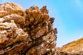 Rocky cliffs at 45 degree angle Royalty Free Stock Photo