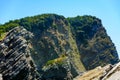 Rocky cliffs at 45 degree angle Royalty Free Stock Photo