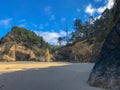 Hug Point beach Oregon USA cave entrances