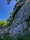 Rocky cliffs by lower gorge in Niagara, New York